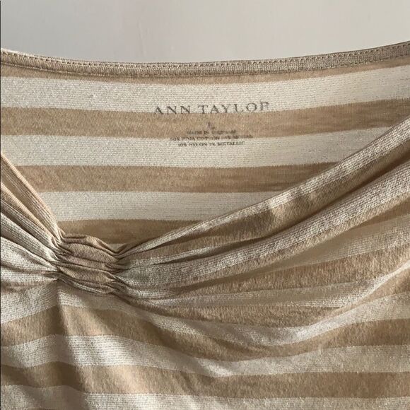 Ann Taylor Metallic Stripe Top - Picture 2 of 5